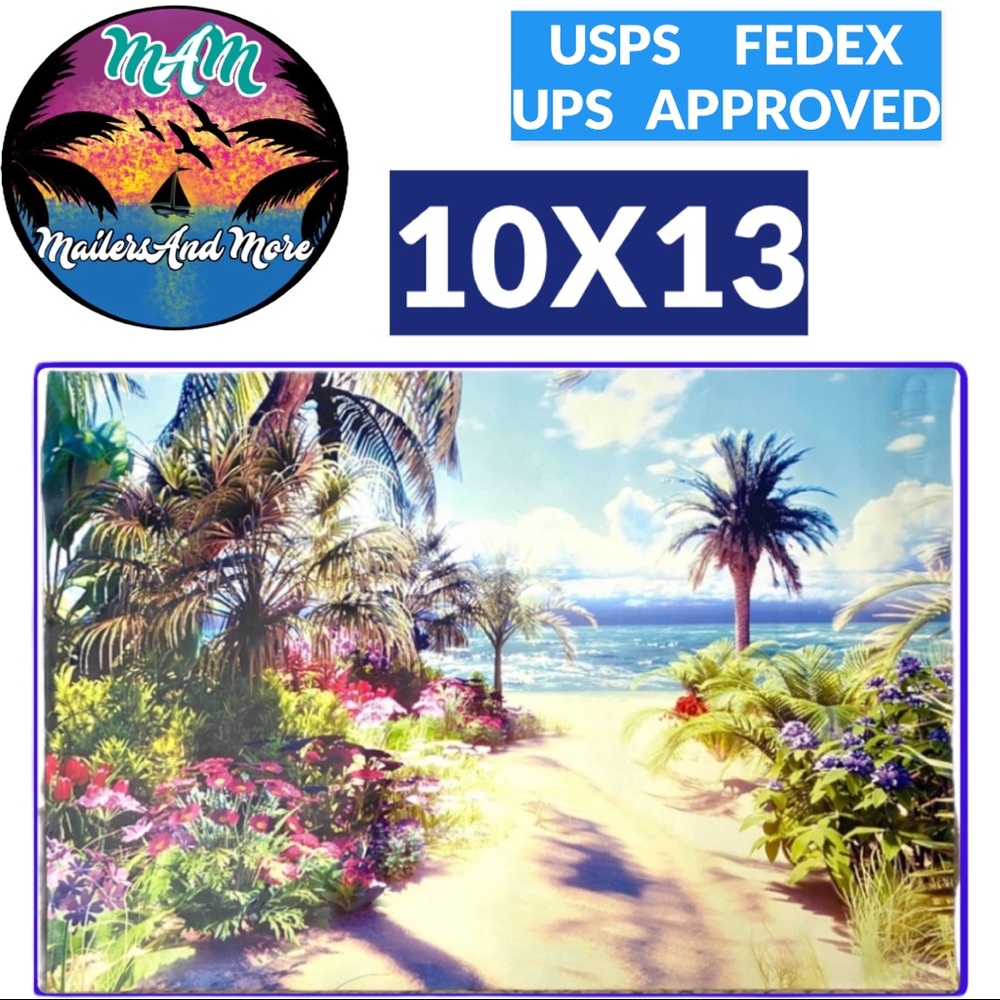 25 10X13 Poly Mailers Road to the Beach, Shipping Envelopes PRICE IS FIRM - Picture 11 of 13